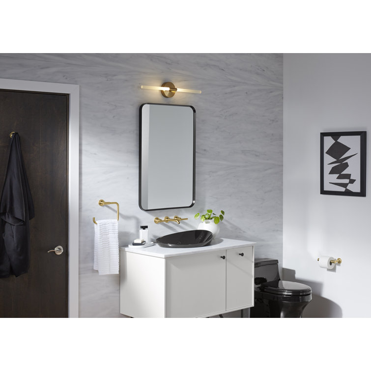 Essential Matte Black 22" x 34" Framed Rectangular Vanity Mirror