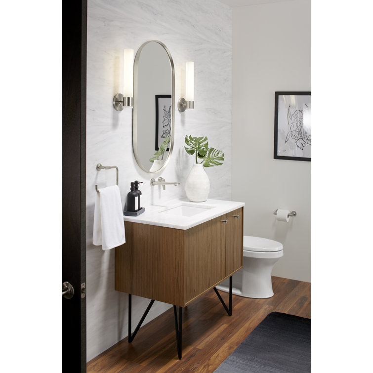 Essential Brushed Nickel 40" x 20" Capsule Vanity Mirror