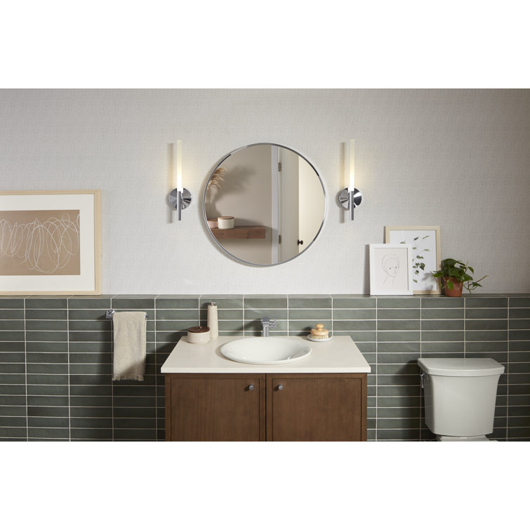 Essential Round Polished Chrome Bathroom Vanity Mirror