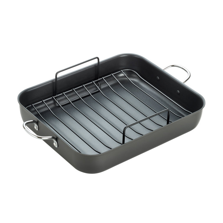 T-fal 20.7" Non-Stick Hard Anodized Aluminum Roasting Pan with Rack
