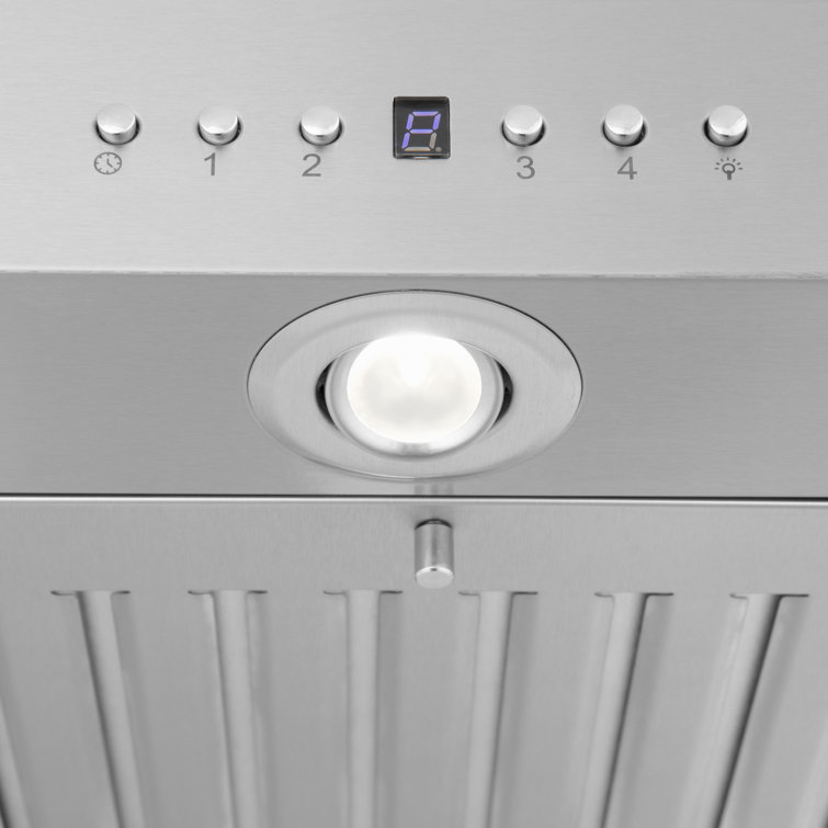 30" Stainless Steel Island Range Hood with Built-in Speakers