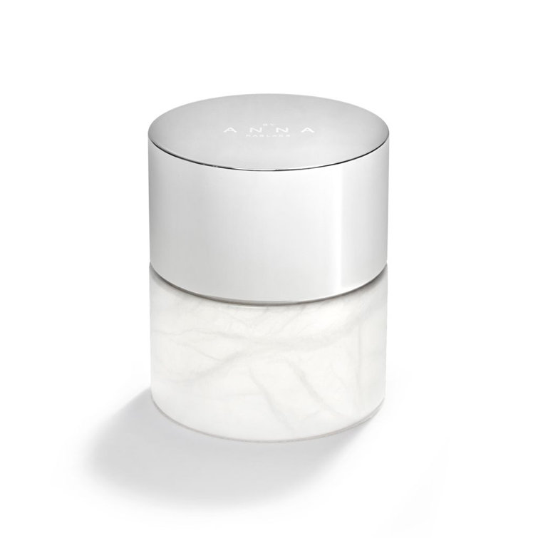 Silver Alabaster Scented Votive Candle with Metal Lid