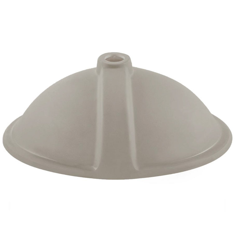 Oval White Glass Undermount Bathroom Sink