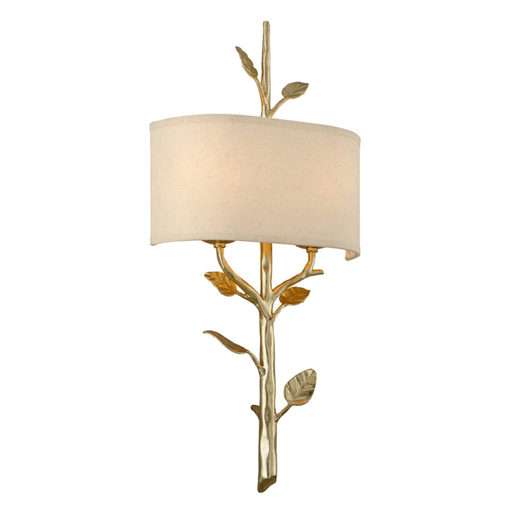 Almont Cottage Bronze and Gold Leaf 26" Tall Wall Sconce