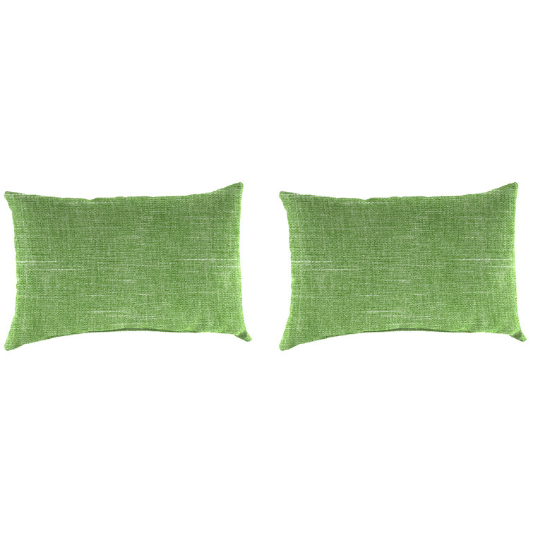 Tory Palm Green Rectangular Outdoor Lumbar Throw Pillow Set