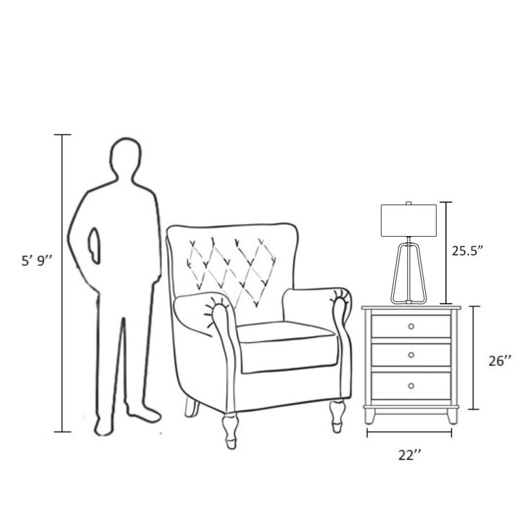 Marduk 25.5" White Linen Shade Tripod Table Lamp