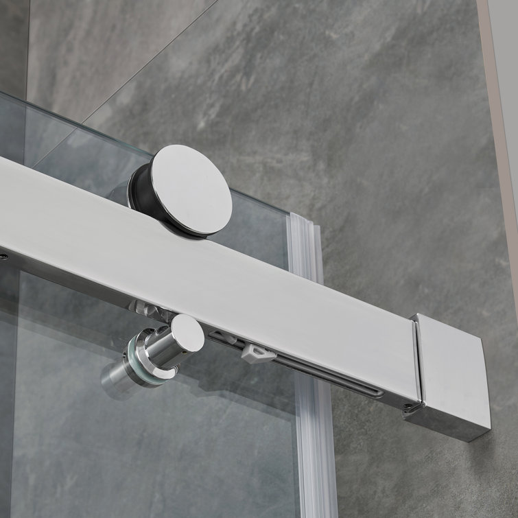 Bel Chrome Frameless Sliding Soft-Close Shower Door, 60" x 78"