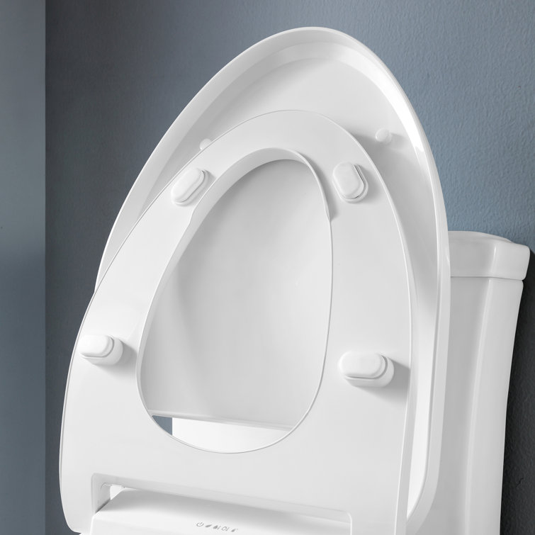 Calero White Electric Bidet Elongated Toilet Seat