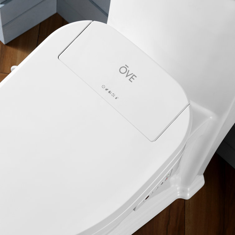 Calero White Electric Bidet Elongated Toilet Seat