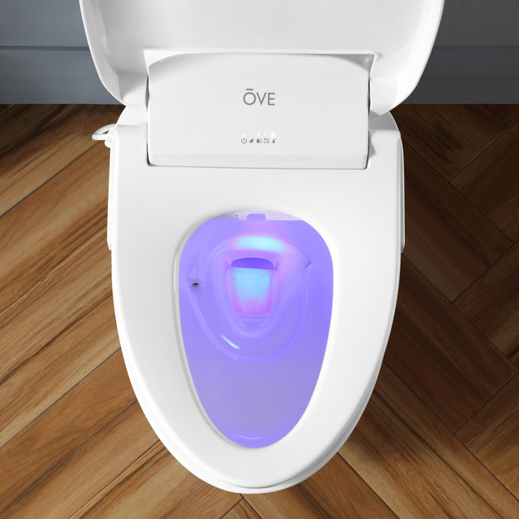 Calero White Electric Bidet Elongated Toilet Seat