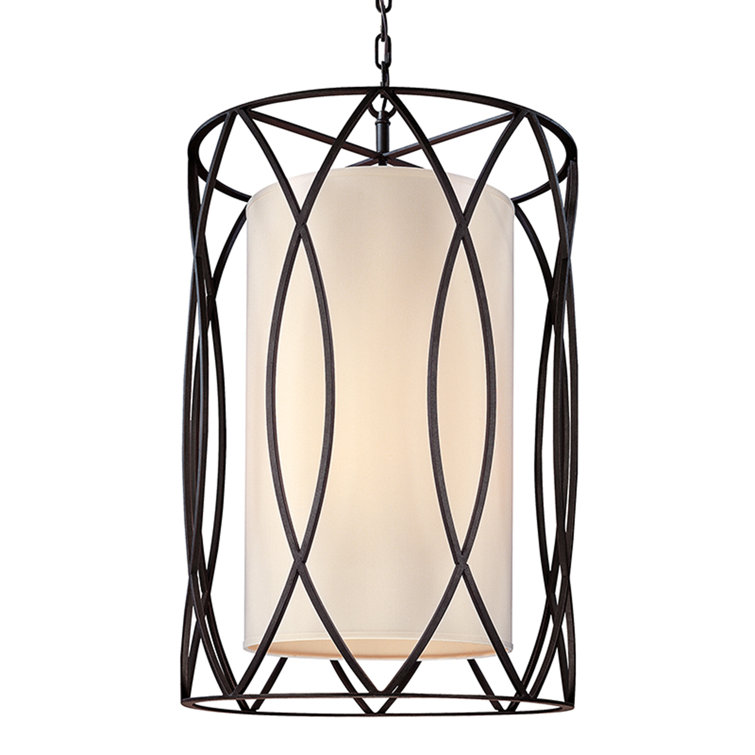 Deep Bronze 4-Light Glass Lantern Pendant