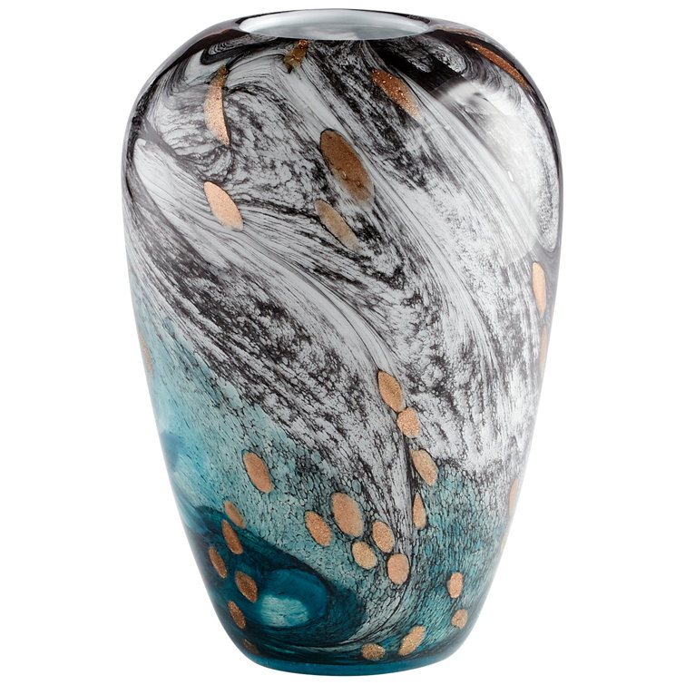 Prismatic 11'' Multicolor Gradient Glass Bud Vase