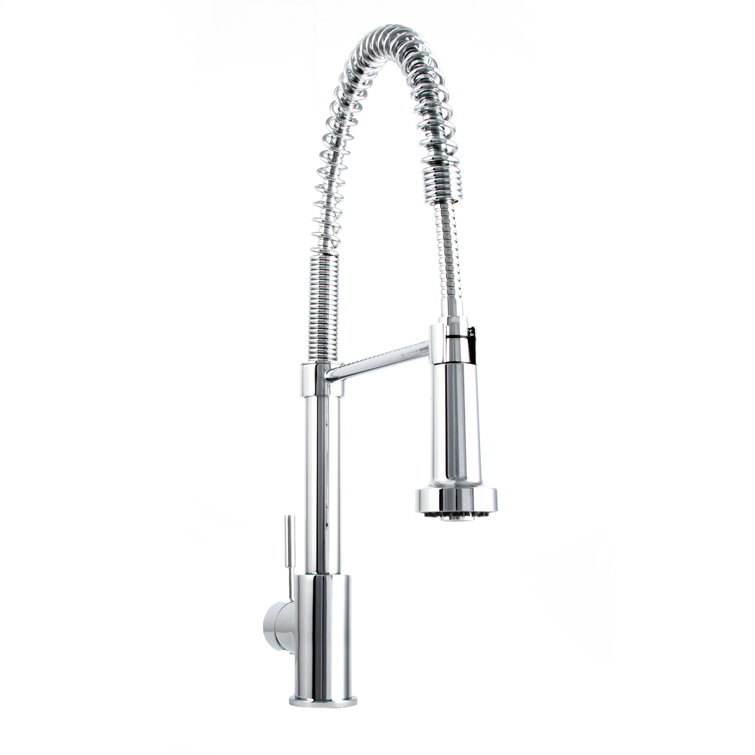 Apollo Chrome Brass Kitchen Faucet with Pull-out Spray