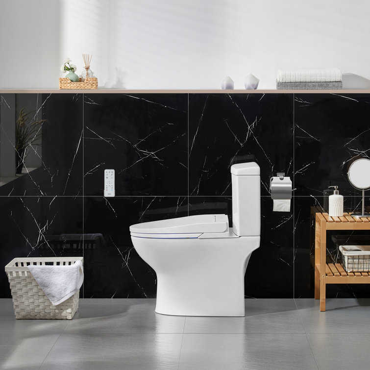 Wilma White High Efficiency Elongated Two Piece Bidet Toilet