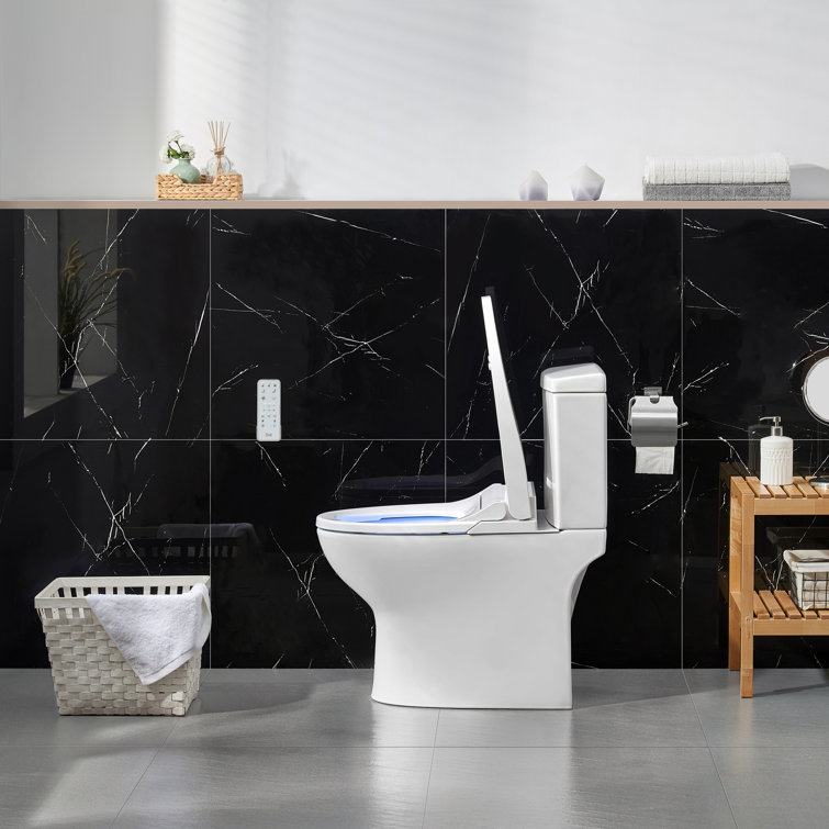 Wilma White High Efficiency Elongated Two Piece Bidet Toilet