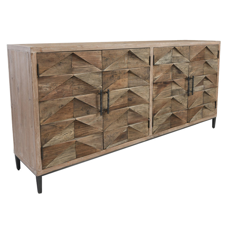 Mave Organic Brown Solid Wood 76'' Transitional Sideboard