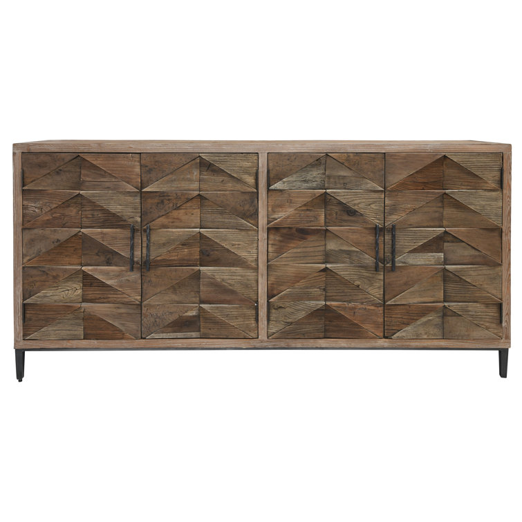 Mave Organic Brown Solid Wood 76'' Transitional Sideboard