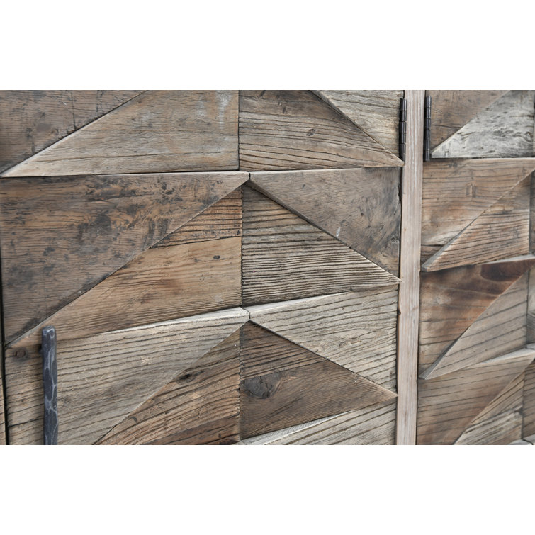 Mave Organic Brown Solid Wood 76'' Transitional Sideboard
