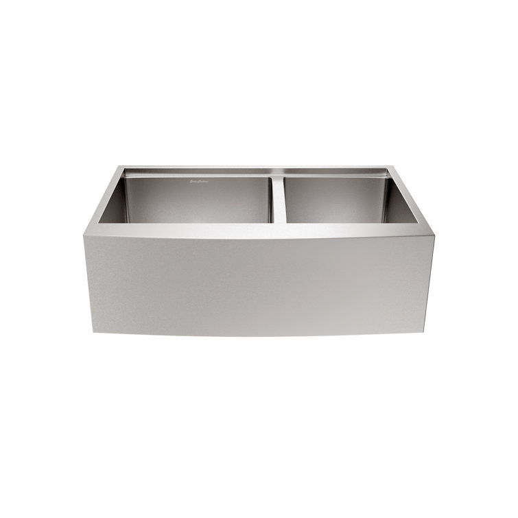 Rivage 33'' Stainless Steel Dual Basin Apron Kitchen Sink