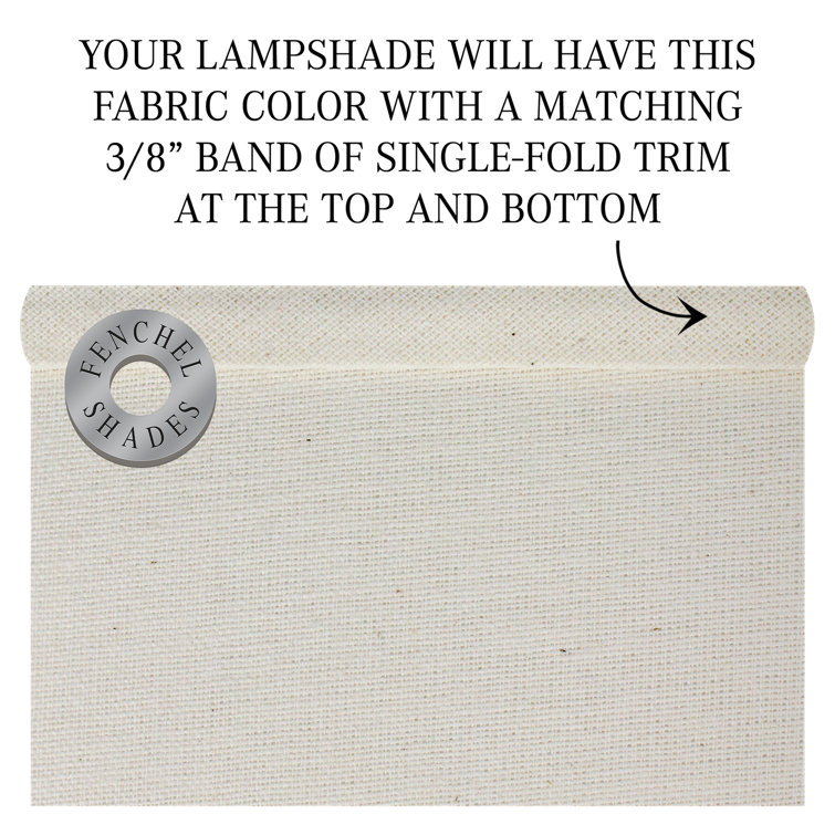 Beige Linen Empire Lamp Shade with Spider Attachment