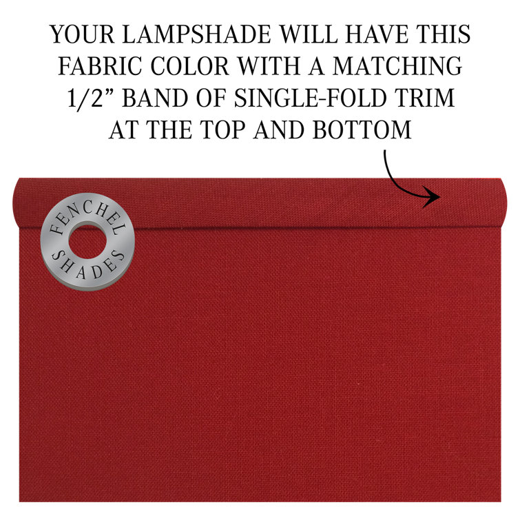 Rich Red Linen Empire Lamp Shade with Spider Attachment