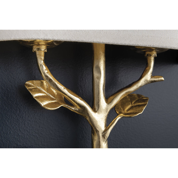 Almont Cottage Bronze and Gold Leaf 26" Tall Wall Sconce