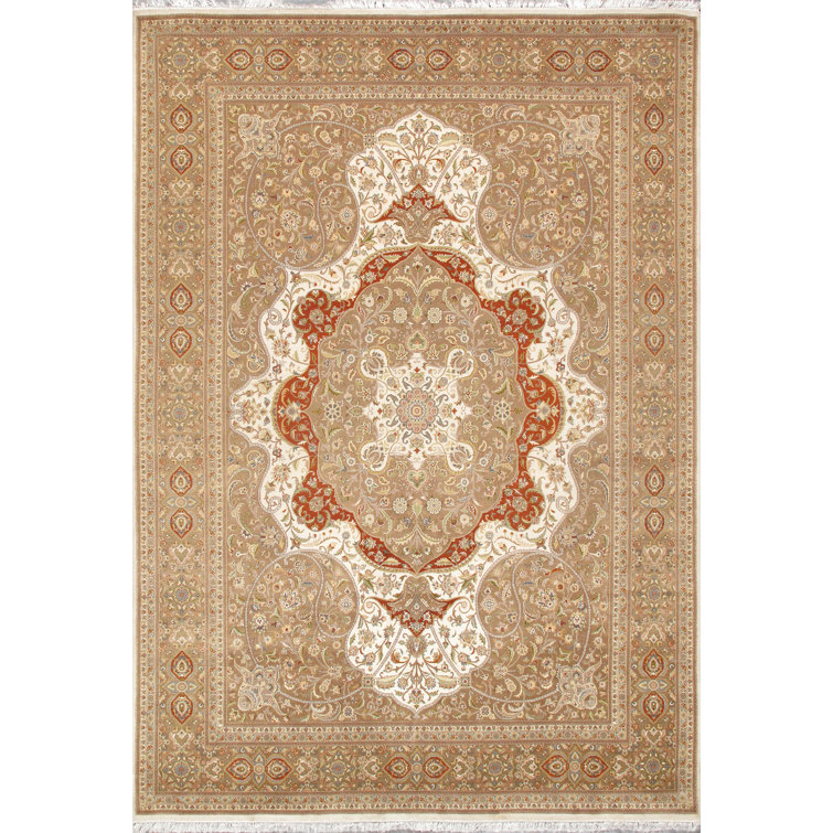 Baku Legacy Hand-Knotted Red Wool & Cotton 10' x 14' Area Rug