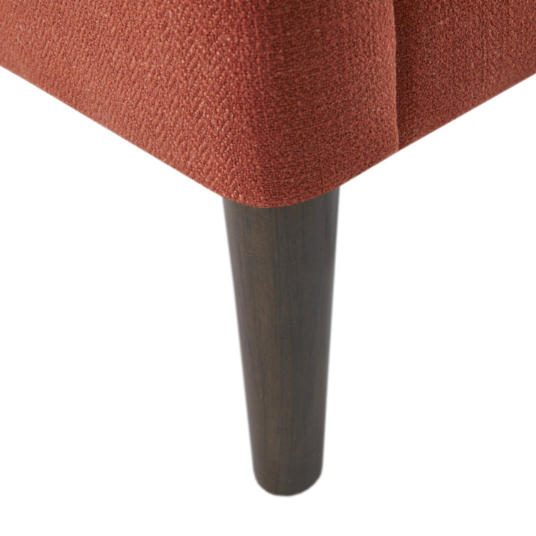 Elle Spice Tufted High-Curved Accent Chair with Dark Coffee Legs