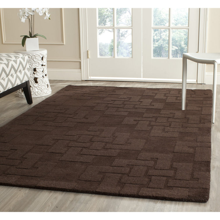 Handmade Brown Wool Tufted 9' x 12' Rectangular Rug