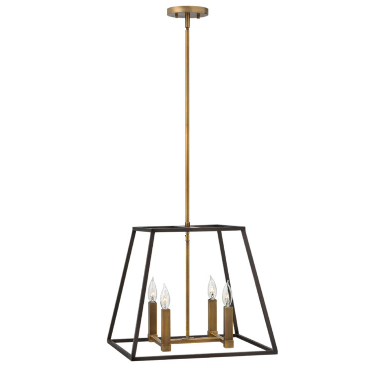 Fulton Vintage Industrial 4-Light Bronze Pendant
