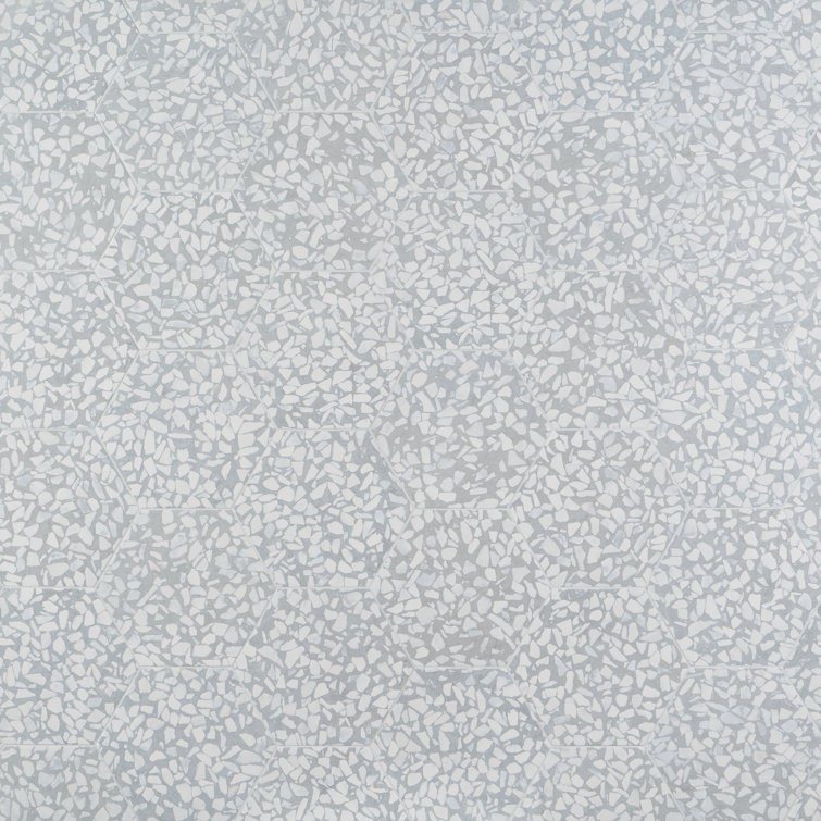 Jurassic Hex 9" Slate Terrazzo Look Matte Porcelain Tile