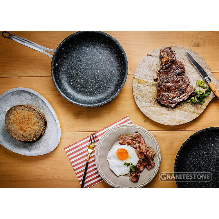 GraniteStone 19" Aluminum Frying Pan with Ceramic Non-Stick Coating