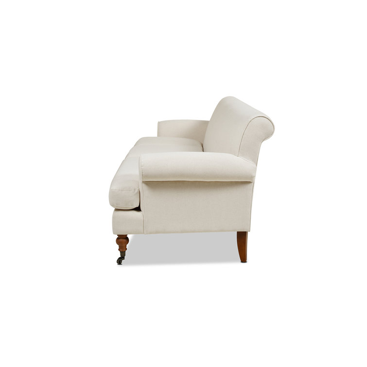 Alana Light Beige Linen Upholstered Lawson Sofa with Removable Cushions