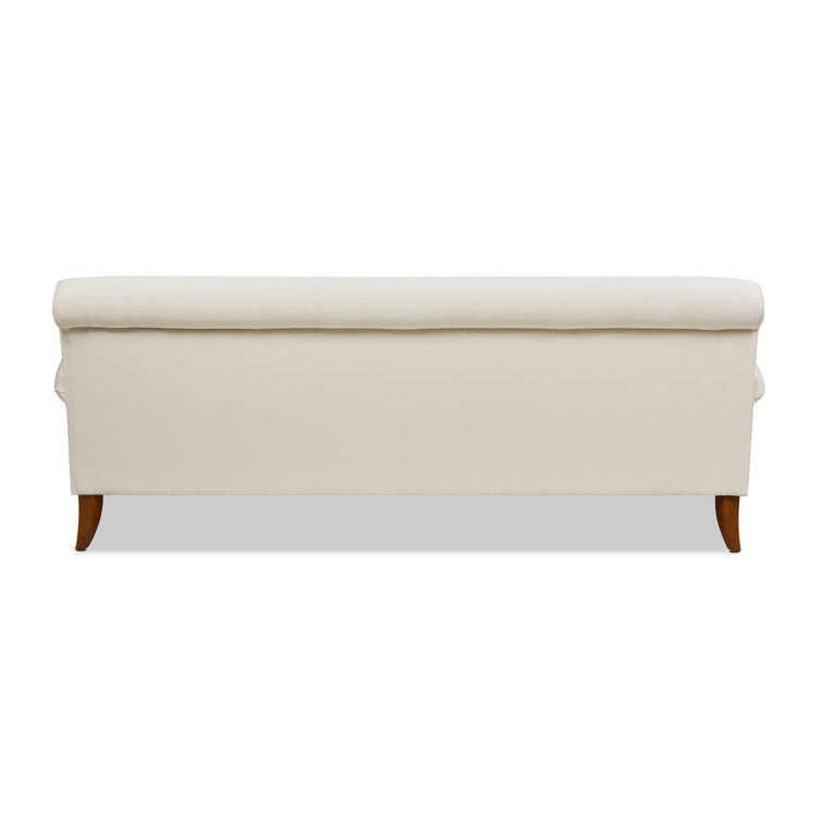 Alana Light Beige Linen Upholstered Lawson Sofa with Removable Cushions