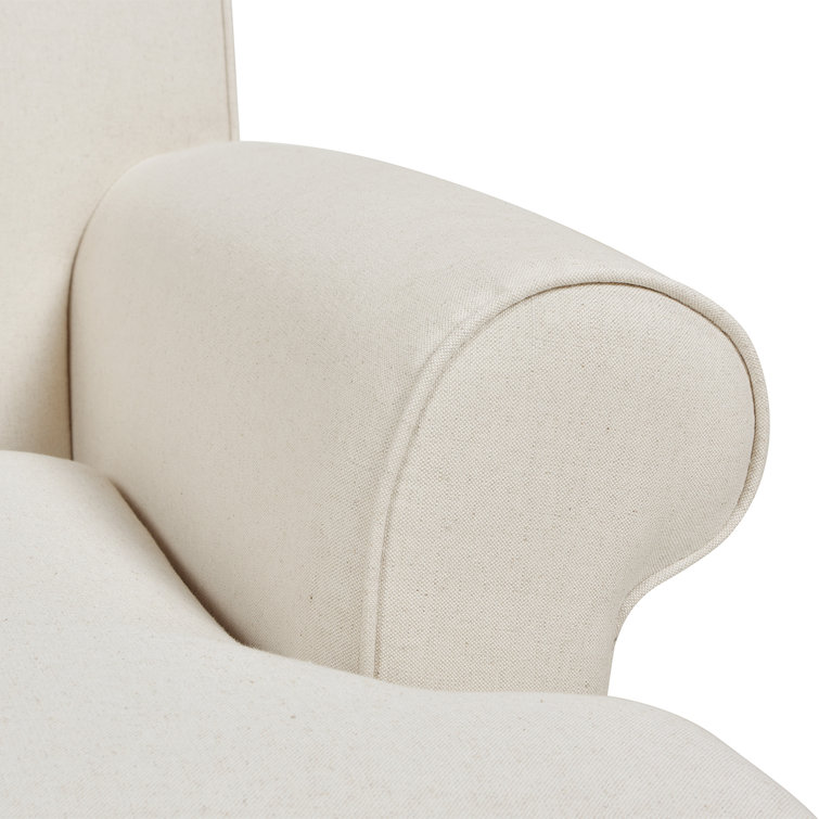 Alana Light Beige Linen Upholstered Lawson Sofa with Removable Cushions
