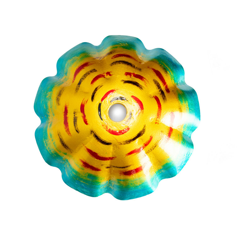 18'' Multicolor Hand-Painted Glass Vessel Sink