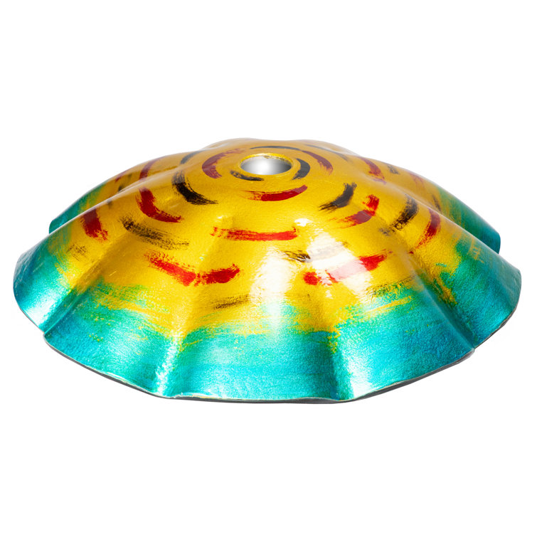 18'' Multicolor Hand-Painted Glass Vessel Sink