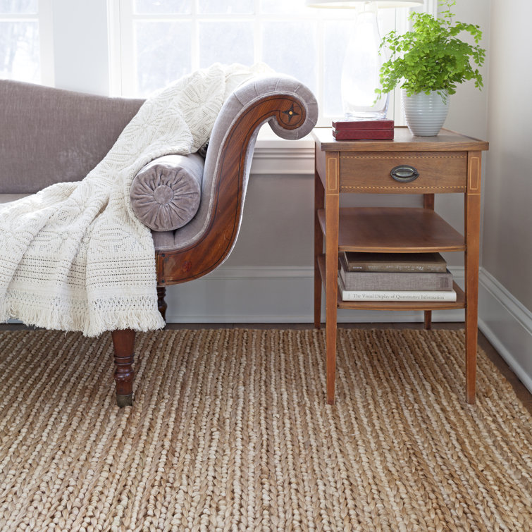 Bleached Oak Hand-Braided Cotton Jute 2' x 3' Rug
