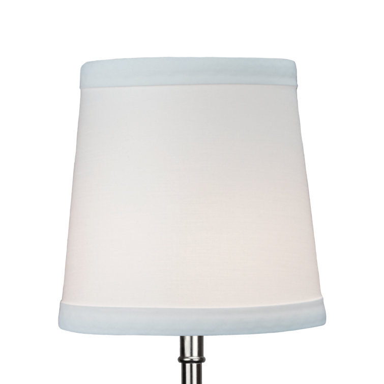 5" White Linen Empire Lamp Shade with Flame Clip
