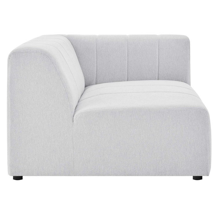 Ivory Channel-Tufted 87" Polyester & Wood 2-Piece Loveseat