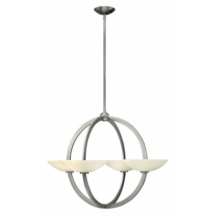 Elegant Method 8-Light Brushed Nickel Globe Chandelier