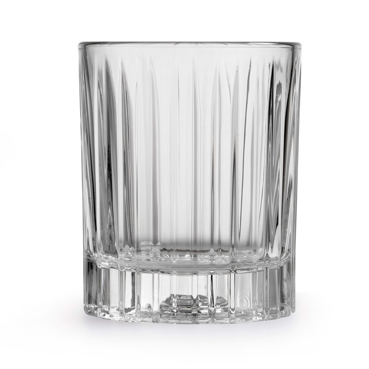 Libbey Flashback 12 oz Ridged Double Old Fashioned Glasses Set