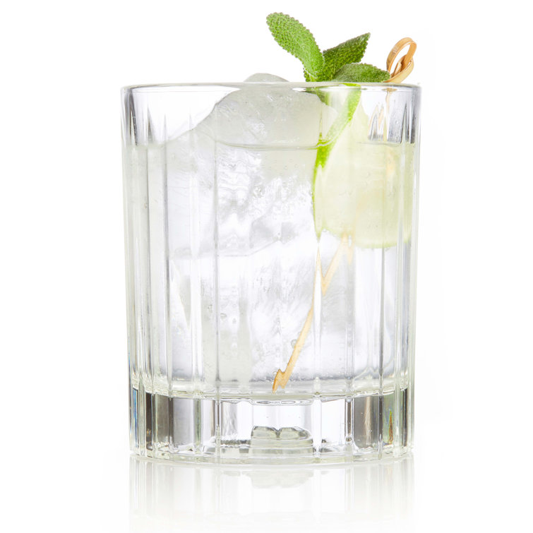 Libbey Flashback 12 oz Ridged Double Old Fashioned Glasses Set