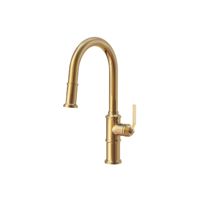 Kinzie Brushed Bronze Single Handle Pull-Down Kitchen Faucet