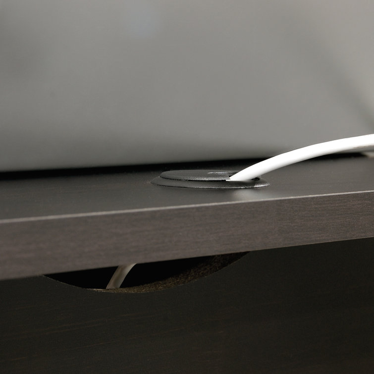 Estate Black L-Shaped Executive Desk with File Drawer