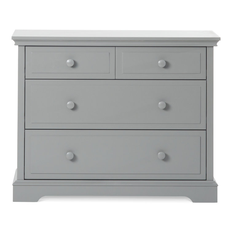 Cool Gray 3-Drawer Nursery Dresser with English Dovetail Construction