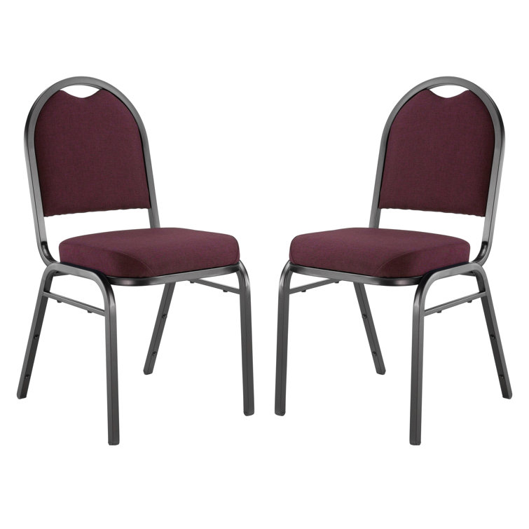 Silvervein Frame Midnight Blue Fabric Stackable Banquet Chair