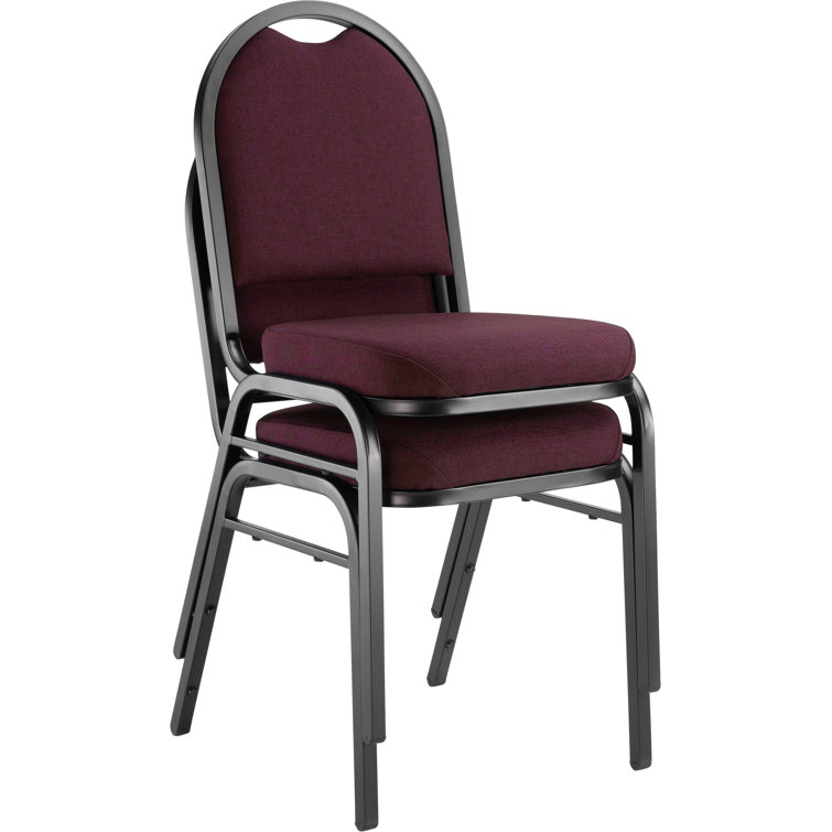 Silvervein Frame Midnight Blue Fabric Stackable Banquet Chair
