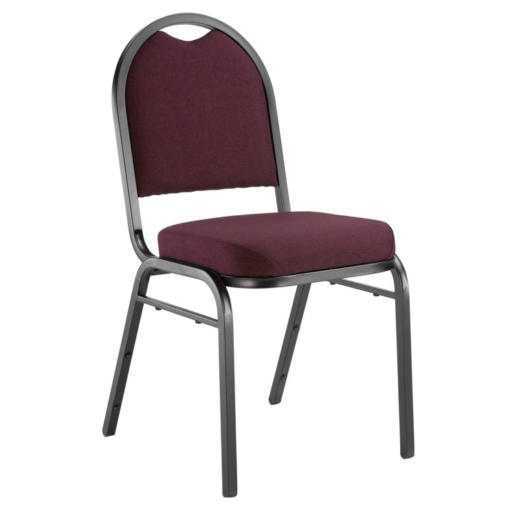 Silvervein Frame Midnight Blue Fabric Stackable Banquet Chair