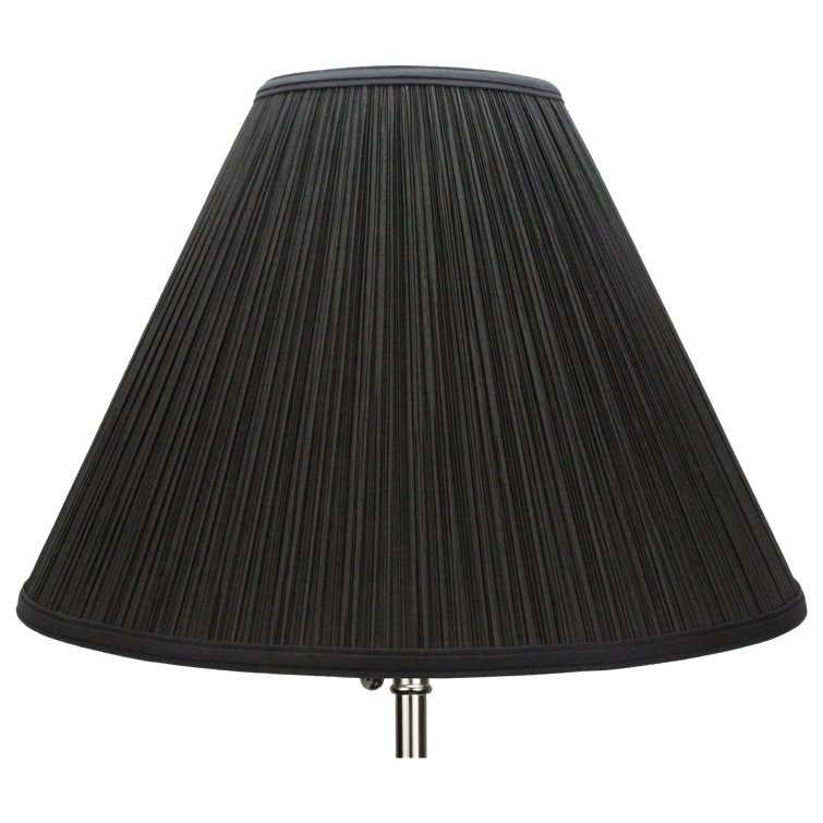 19'' Black Pleated Faux Silk Empire Lamp Shade